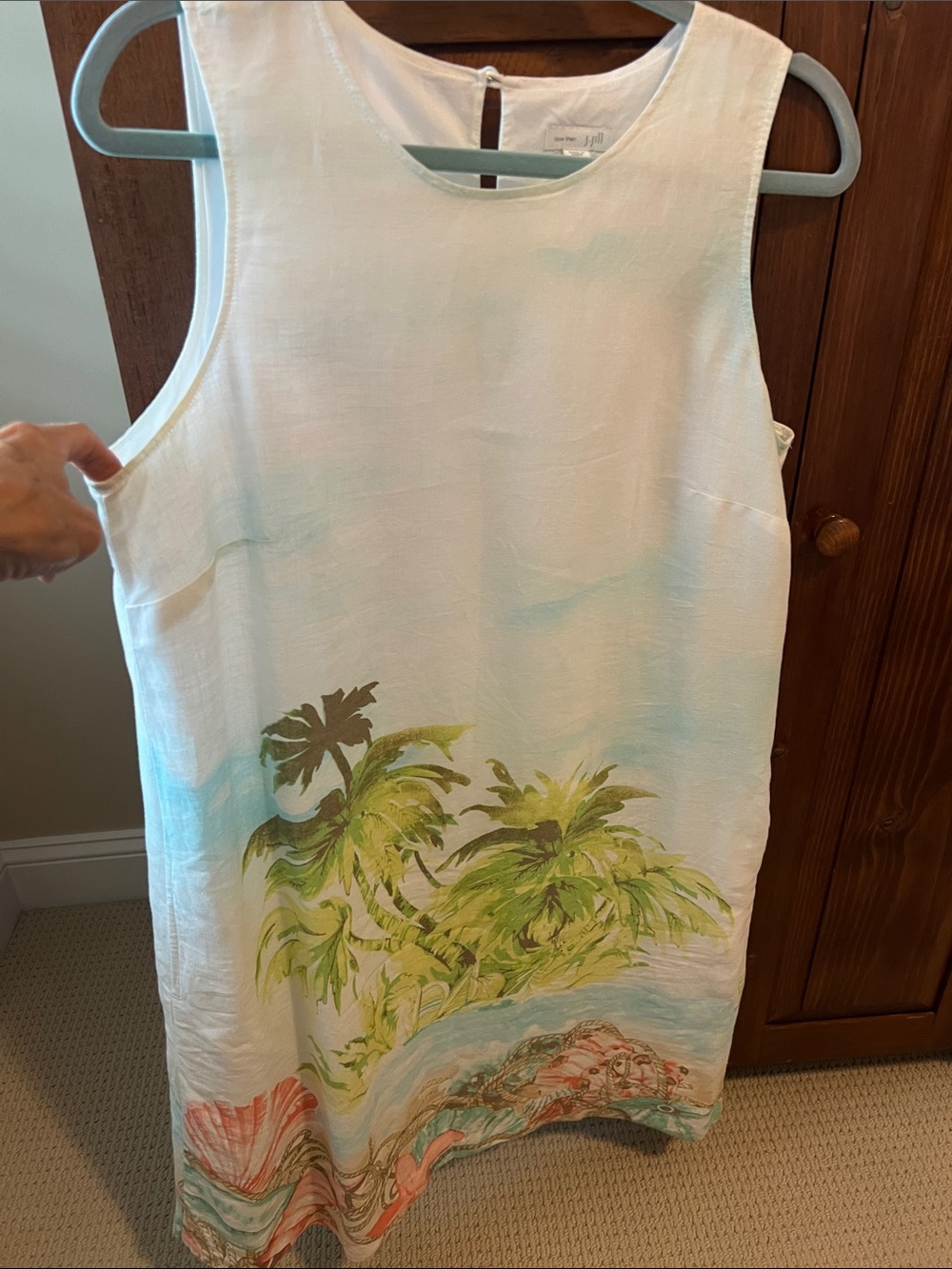 J Jill tropical linen dress- fully lined, size M